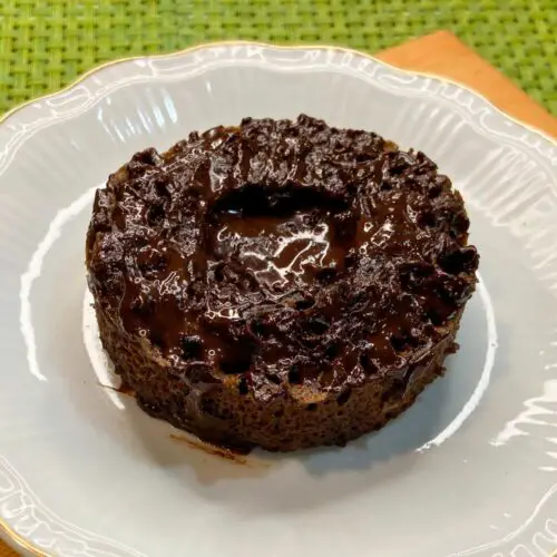 keto chocolate mug cake with coconut flour