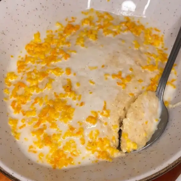 microwave orange mug cake