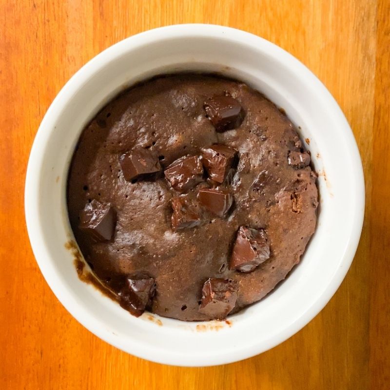 brownie de caneca sem açúcar