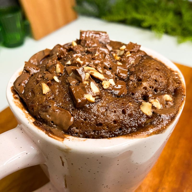 bolo de caneca de chocolate